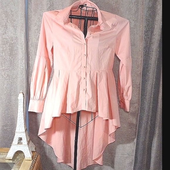 FashionNova 🩷Pink high low blouse - Picture 9 of 10